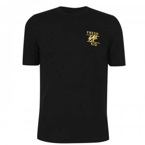 Image of Fresh Ego Kid Mens Waffle T-Shirt - Black