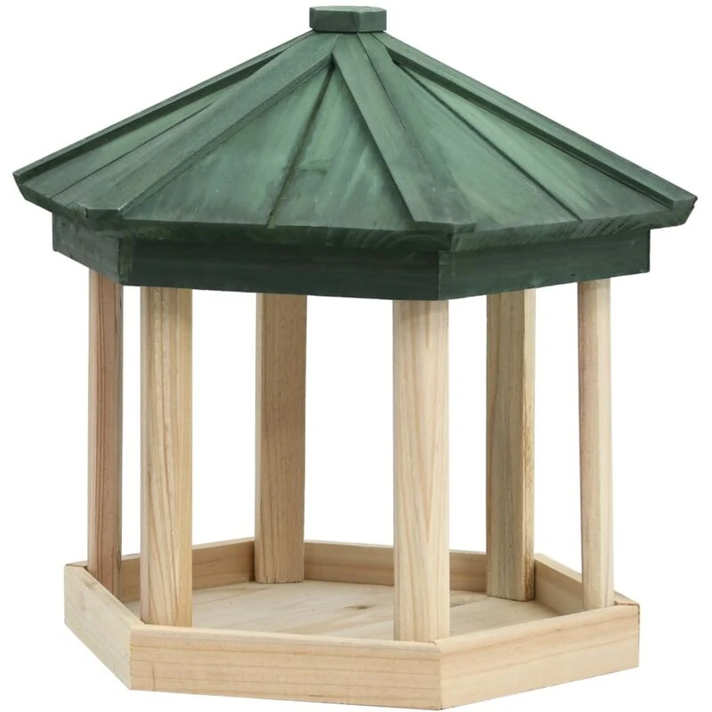 Image of VIDAXL Bird Feeder Octagon Solid Firwood 33x30cm Vidaxl 8720286182604