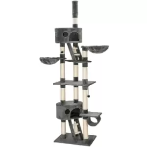 Image of Tectake Cat Tree Scratching Post Hansi - Light Grey/White