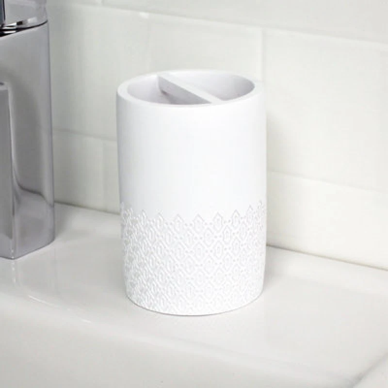 Image of Showerdrape Chantilly White Collection Tumbler White