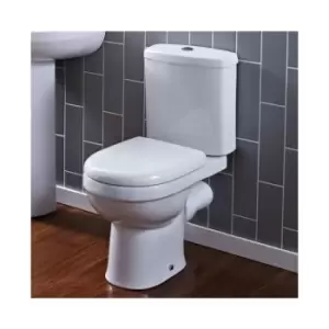 Image of Nuie Ivo White Ceramic Close Coupled Toilet with Standard Toilet Seat