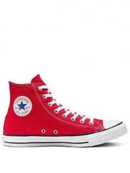 Image of Converse Chuck Taylor All Star Hi - Red , Red/White, Size 10.5, Men