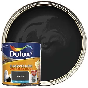 Image of Dulux Easycare Washable & Tough Rich Black Matt Emulsion Paint 2.5L