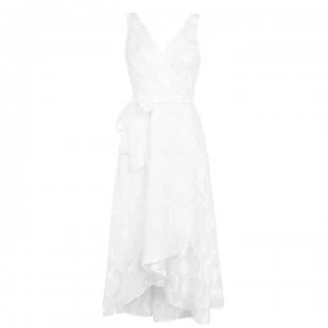 Image of DKNY Sleeveless Wrap Dress - CLOUD