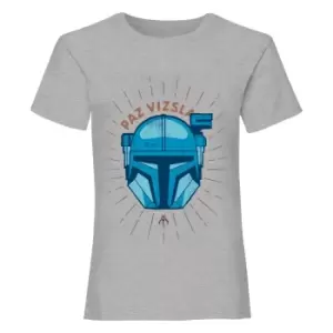 Image of Star Wars: The Mandalorian Girls Paz Vizsla T-Shirt (7-8 Years) (Heather Grey)