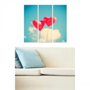 Image of MDF991680 Multicolor Decorative MDF Painting (3 Pieces)