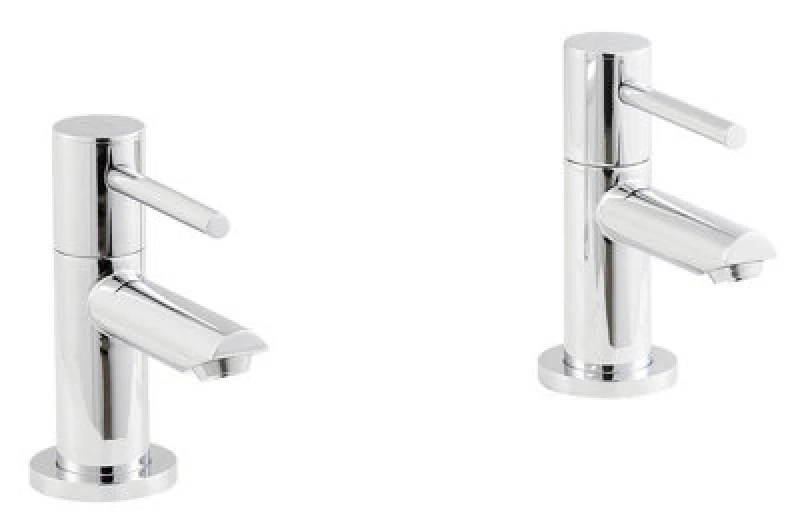 Image of Balterley Round Lever Basin Taps Chrome Balterley Silver unisex