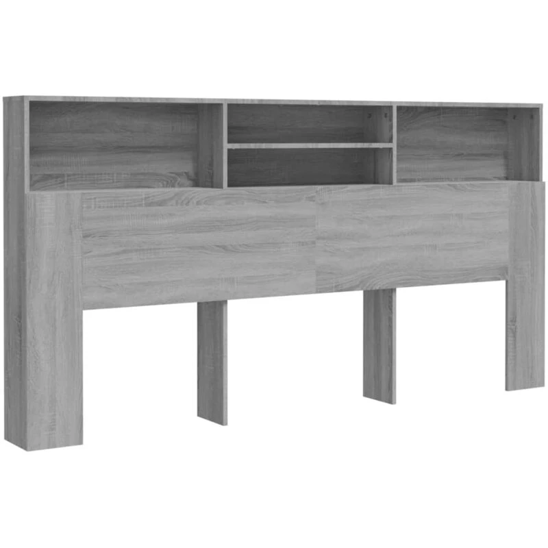 Image of VIDAXL Headboard Cabinet Grey Sonoma 200x19x103.5cm Vidaxl 8720286968833