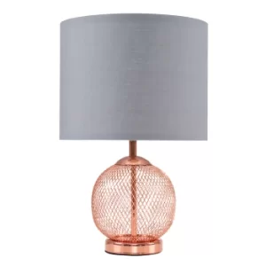 Image of Regina Touch Lamp with Grey Shade