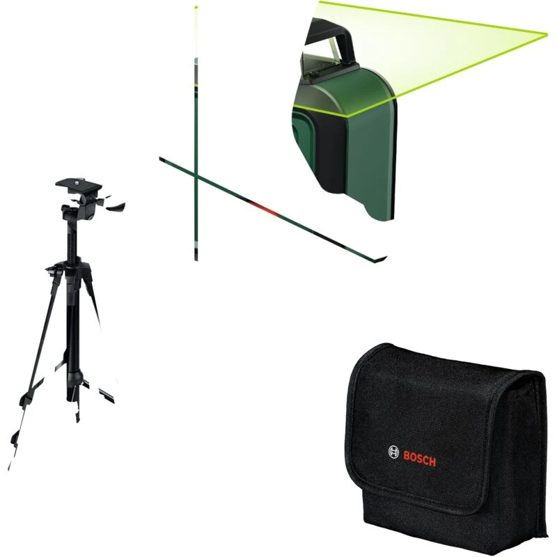 Image of Bosch PLL 360-1G 360 Degree Green Laser Level and Tripod Set PLL 360-1G SET