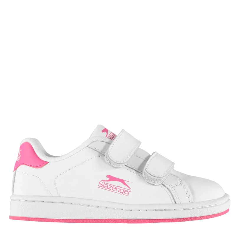 Image of Slazenger Ash Vel Childrens Trainers - White White C10