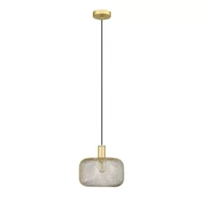Image of Osiris Wire Frame Pendant Ceiling Light Gold Paint E27