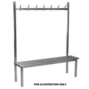 Image of Slingsby Aqua Solo Stainless Steel Changing Room Bench - Stainless Steel 2000mm