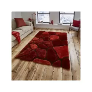 Image of Noble House NH5858 Shaggy Hand Tufted Rug, Terracotta, 150 x 230 Cm - Think Rugs