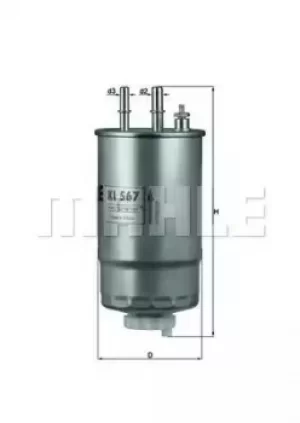 Image of Fuel Filter KL567 79886094 by MAHLE Original