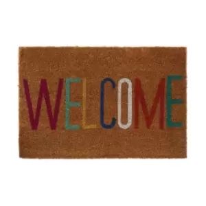 Image of Premier Housewares Natrual Coir Doormat - Welcome