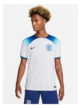 Image of Nike Mens England Home Match Shirt 2022 - White/Blue, Size S, Men