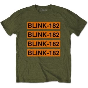 Image of Blink-182 - Log Repeat Unisex Medium T-Shirt - Green