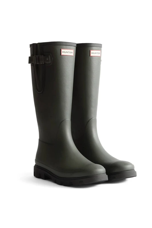 Image of Hunter Mens Downpour Adjustable Boot in Dark Olive Size: 8 Dark Olive Male 8