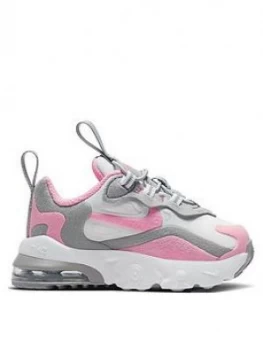 Image of Nike Air Max 270 React Infant Trainers - White/Pink