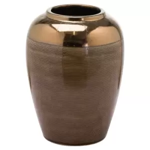 Image of Hill Interiors Seville Collection Kubru Vase (27cm x 21cm x 21cm) (Bronze)
