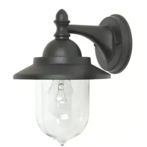 Image of Sandown - 1 Light Outdoor Wall Lantern Light Black IP44, E27 - Elstead