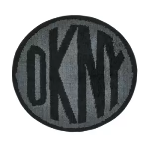 Image of DKNY Circe Logo Bath Mat, Grey & Black
