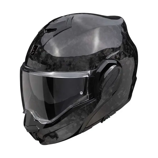 Image of Scorpion EXO-TECH EVO Carbon Onyx Black Modular Helmet Size L