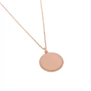 Image of Ladies Olivia Burton Rose Gold Plated Engraveable Disc Necklace