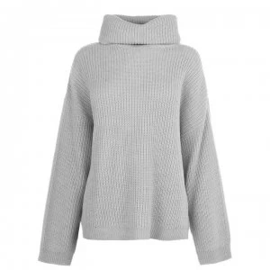Image of SoulCal Roll Neck Jumper Ladies - Grey Marl