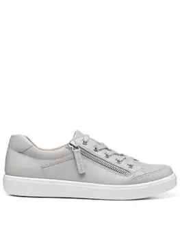 Image of Hotter Chase Ii Leather Deck Shoes - Grey, Size 9, Women