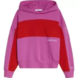 Image of Calvin Klein Jeans Colour Block Hoodie - Pink