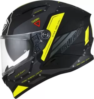 Image of Suomy Speedstar Airplane Helmet, black-yellow, Size S, black-yellow, Size S