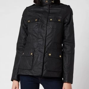 Image of Barbour International Womens Delta Wax - Black - UK 8