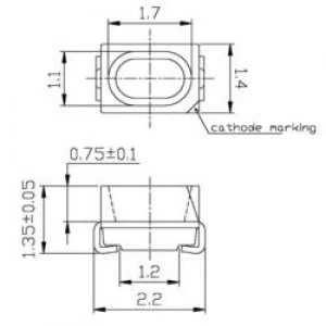Image of SMD LED Non standard Green yellow 20 mcd 120 20