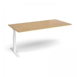Image of Elev8 Touch boardroom table add on unit 2000mm x 1000mm - white frame