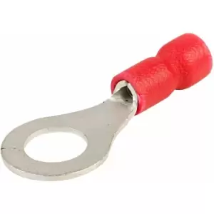 Image of M6 Stud Size Red 25A Ring Connector Pack of 100 - Truconnect