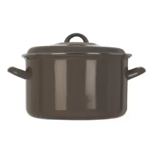 Image of Premier Housewares Large Classic Casserole Dish - Grey Enamel