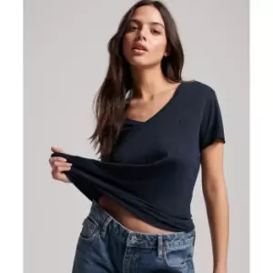 Image of Cotton Mix V-Neck T-Shirt