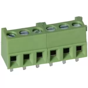 Image of TruConnect 211825 3.81mm 6 Way Low Profile Rising Clamp Terminal Block
