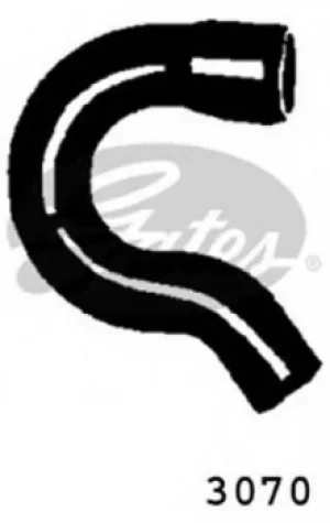 Image of Curved Radiator Hose 170mm X 32 Gates 3070