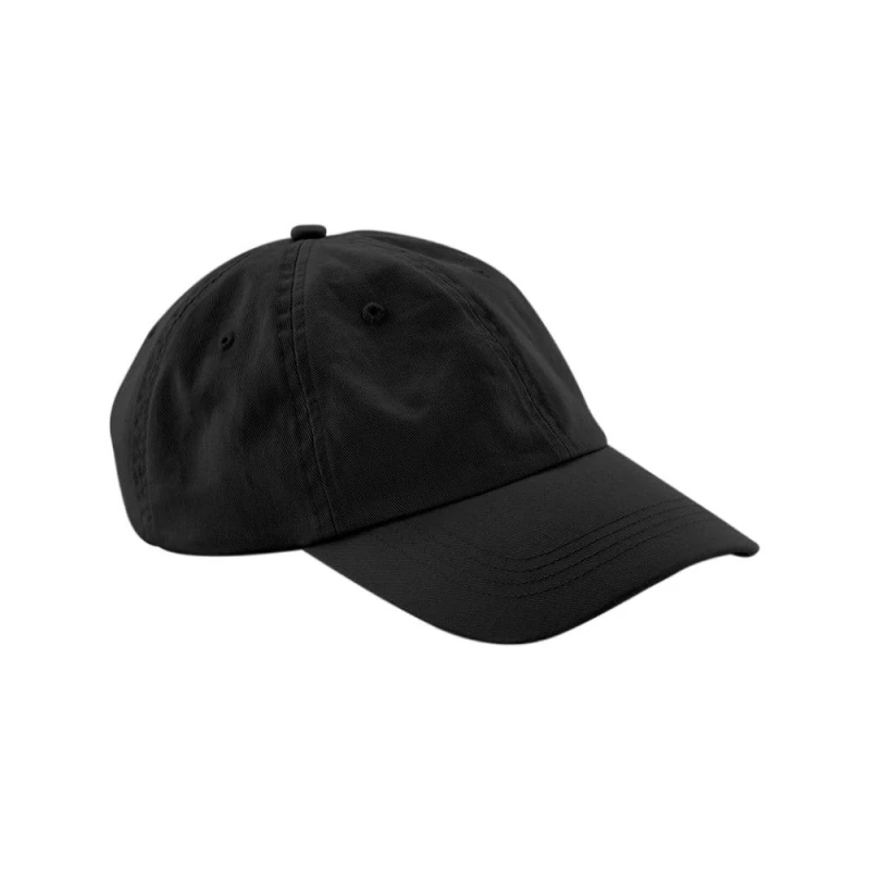 Image of Beechfield Beechfield Men 6 Panel Cotton Baseball Cap in Black One Size Male 5063300285503
