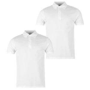 Image of Donnay Two Pack Polo Shirts Mens - White