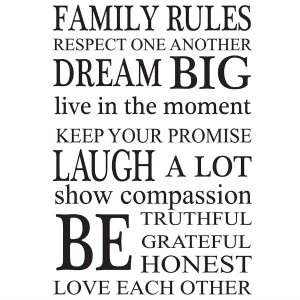 Image of Fine Decor Wall Pops Family Rules Wall Art Kit