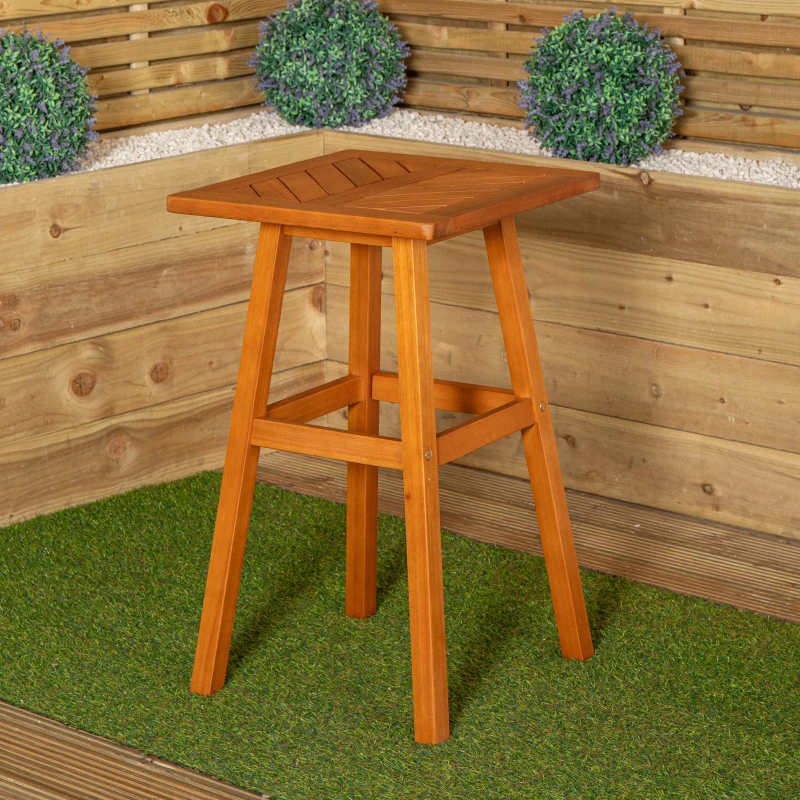 Image of 73 x 45cm Outdoor Kapalua Wooden Slatted Garden Side Table