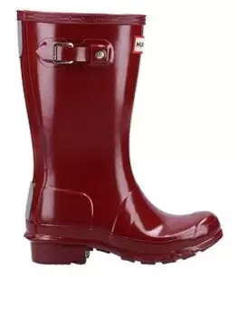Image of Hunter Hunter Original Kids Gloss Wellington Boot, Red, Size 13 Younger