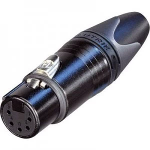 Image of Neutrik NC5FXX-B XLR connector Socket, straight Number of pins: 5 Black