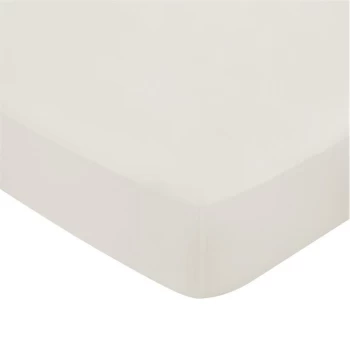 Image of Bedeck of Belfast Fine Linens 600TC Plain Dye Fitted Sheet - CASHMERE