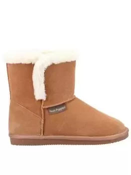 Image of Hush Puppies Ashleigh Boot Slippers - Tan, Brown, Size 5, Women