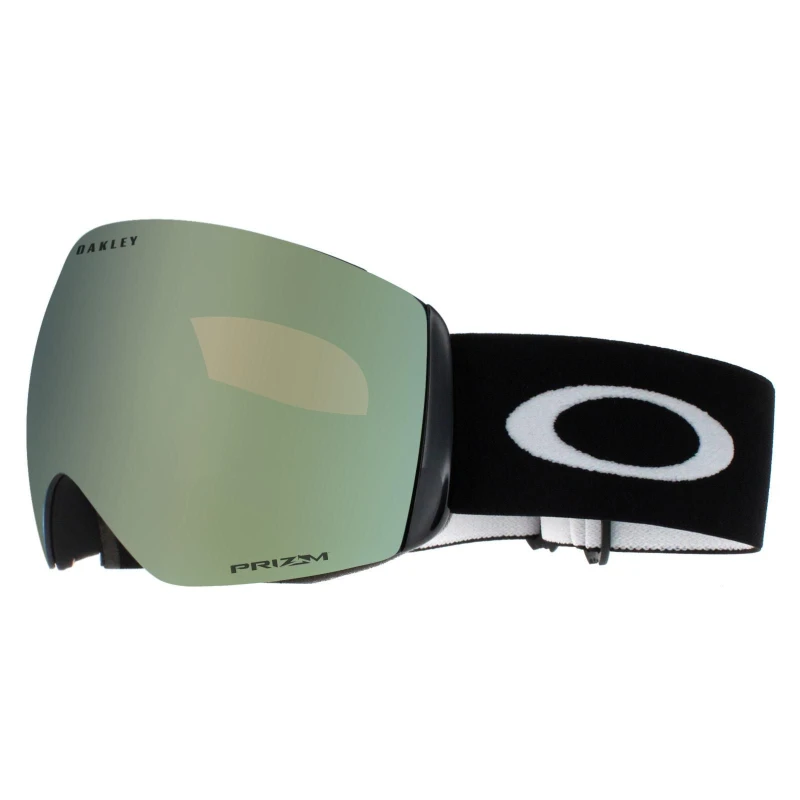 Image of Oakley Oakley Flight Deck L OO7050-C0 Matte Black Prizm Sage Gold Iridium Ski Goggles Black One Size Unisex 888392573780